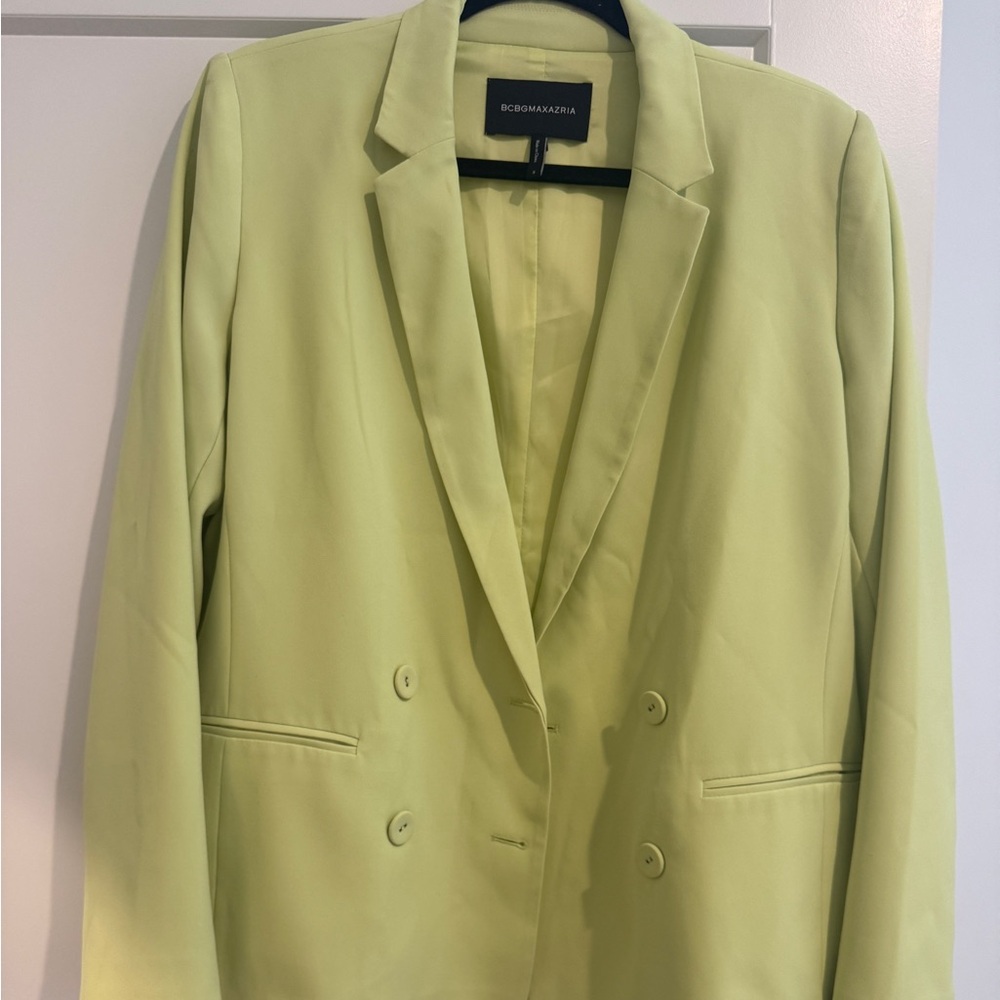 Women’s Double-Breasted Lime Green Blazer